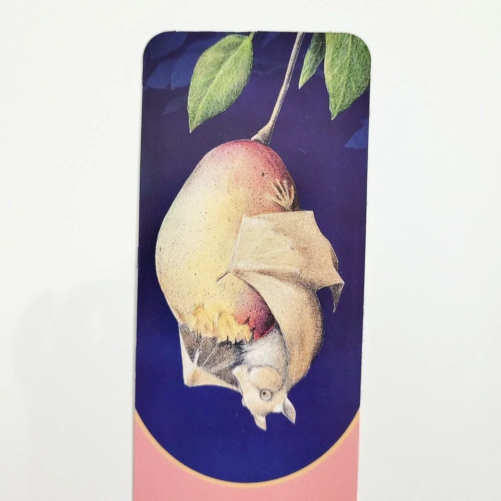Vintage 90s Stellaluna Bookmark- fruit bat- Jane Cannon- 1993 Antioch, KGO-4136X